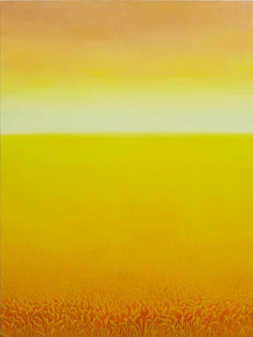 2021, Kornfeld (Orange), Öl auf Leinwand, 200 x 150 cm